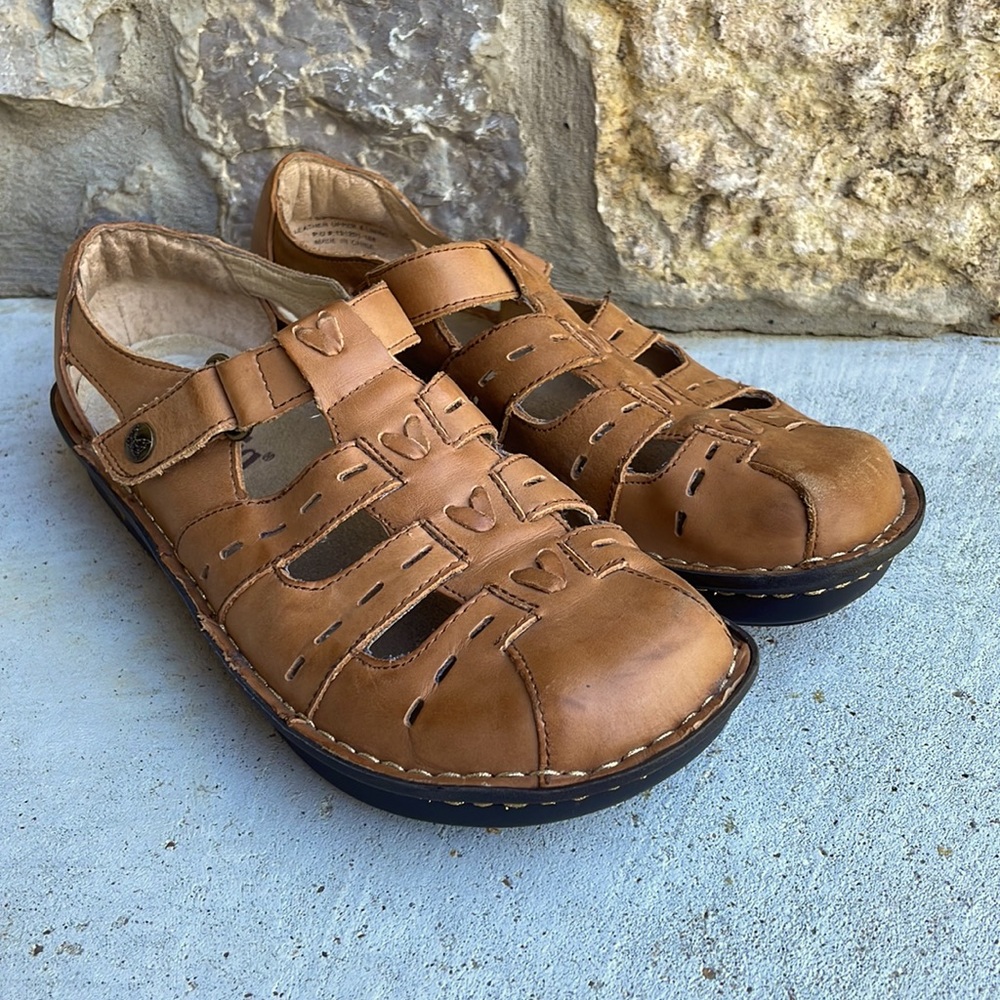 Alegria womens pesca t strap fisherman closed toe sandals comfort size 38 8